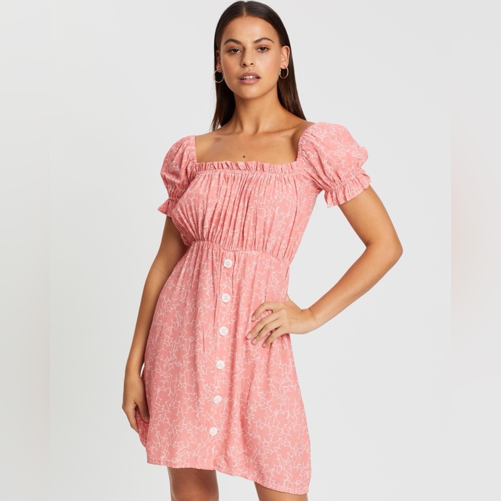 Faithfull the Brand Pink Floral Dress sz M - please read description